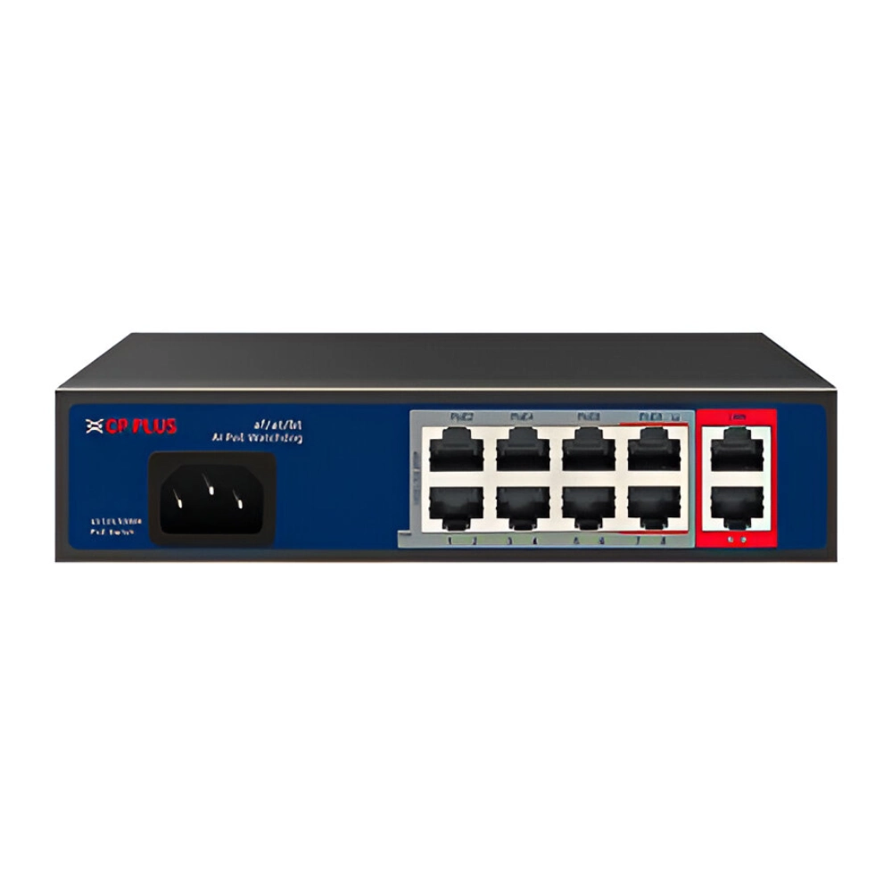 CP-Plus Poe Switch 8 Port (8 FE + 2 GE Port) view 2